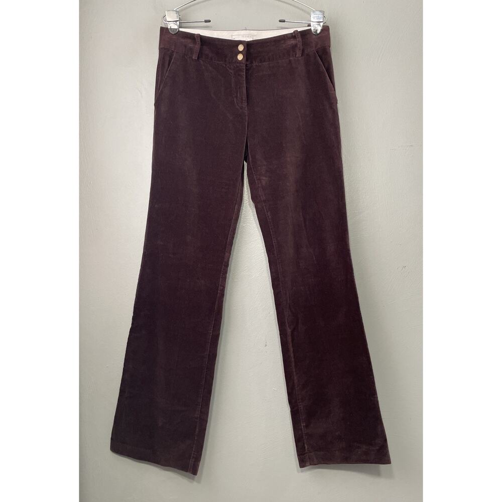 To The Max Brown Velvet Pants Size 8 Chocolate Bootcut Y2K Classic Office Siren